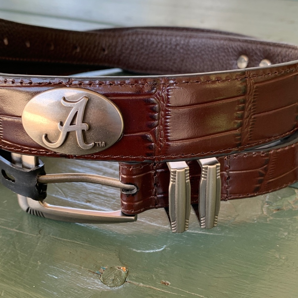 University of Alabama Leather Belt